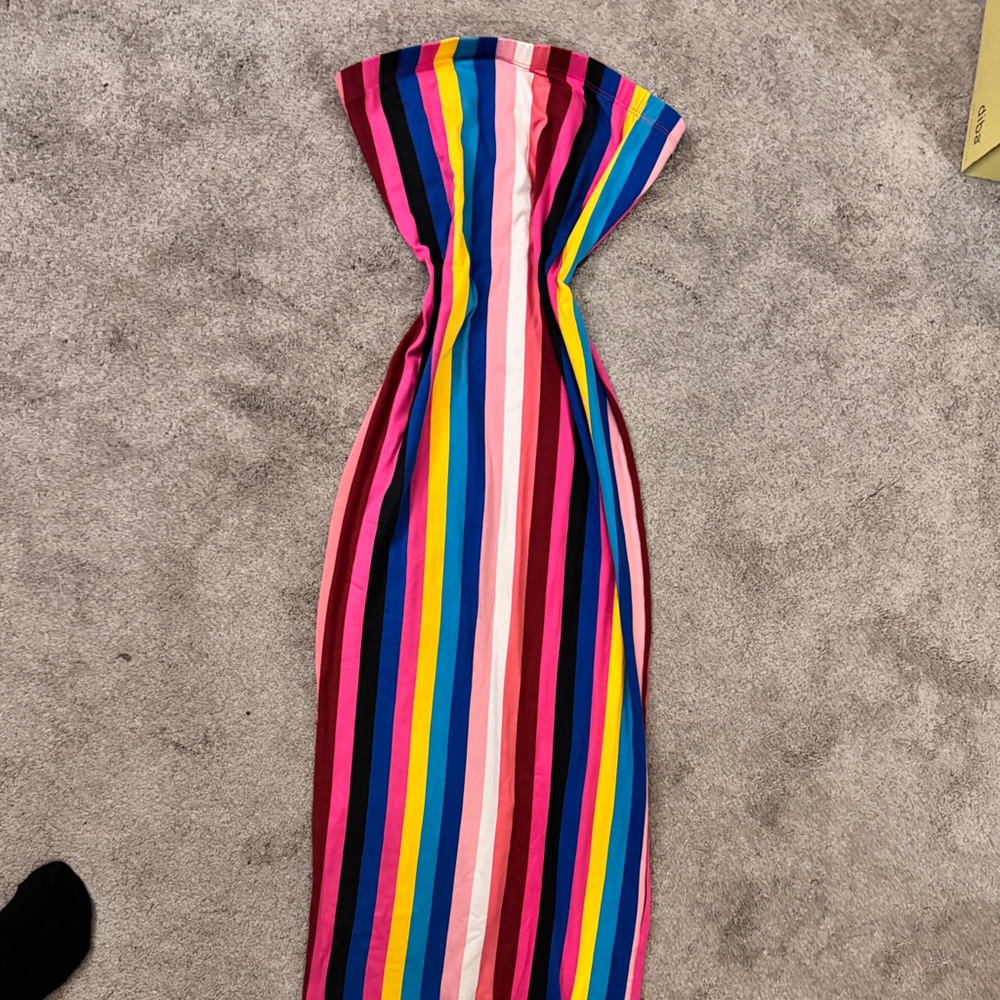 Colorful Striped Maxi Dress